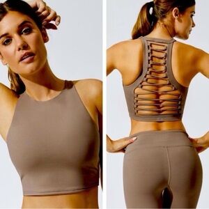 ALO Yoga Brown Strappy Back Bra
